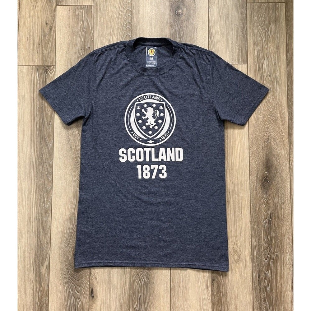 Scotland Soccer Blue Short Sleeve T-Shirt Licensed Crew Neck  Mens Sz Medium